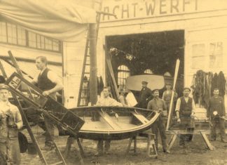 Faul Yachtwerft im Jahre 1912 in Wollishofen (CH)