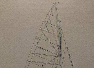 1928 20 m2 Jollenkreuzer - Riss Reinhard Drewitz - Ansicht