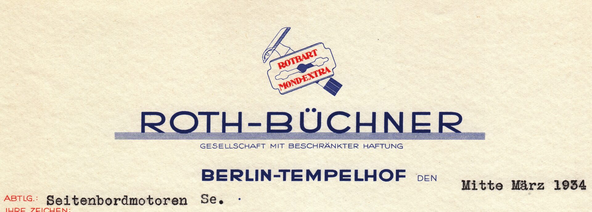 Briefkopf Roth Büchner 1934